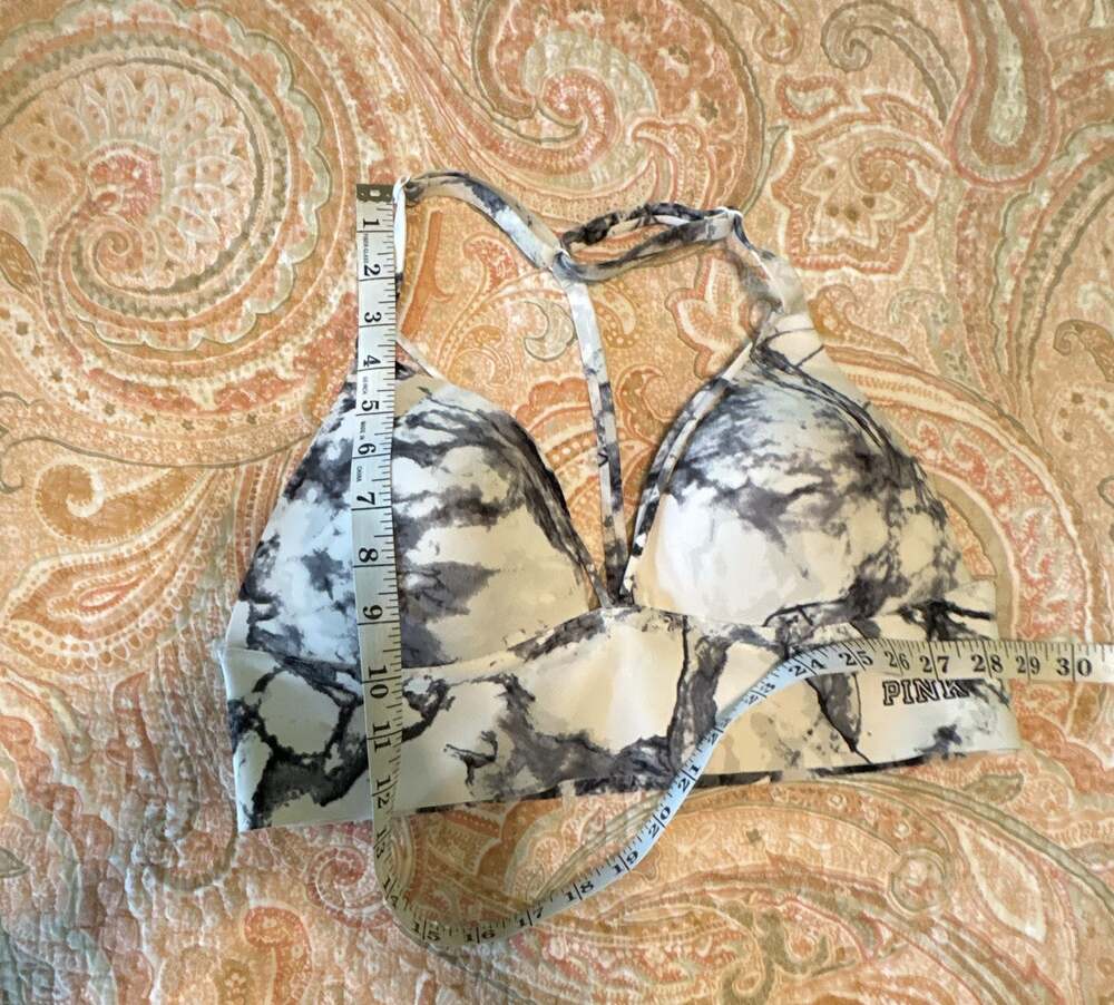Victoria's Secret PINK Marble Print Racerback Sports Bra, bralette size large - Picture 10 of 10